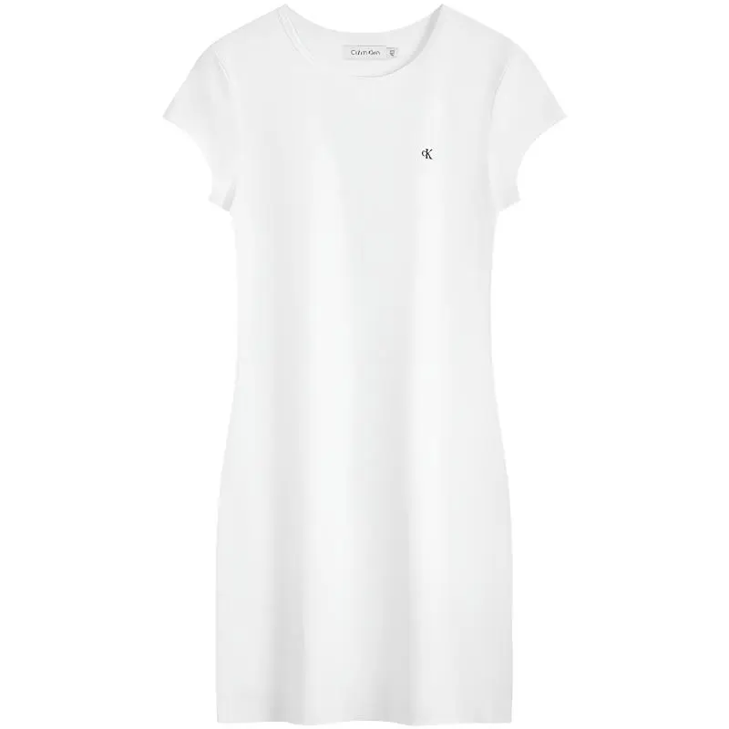 CALVIN KLEIN Short Sleeved Dress Women's Moon White