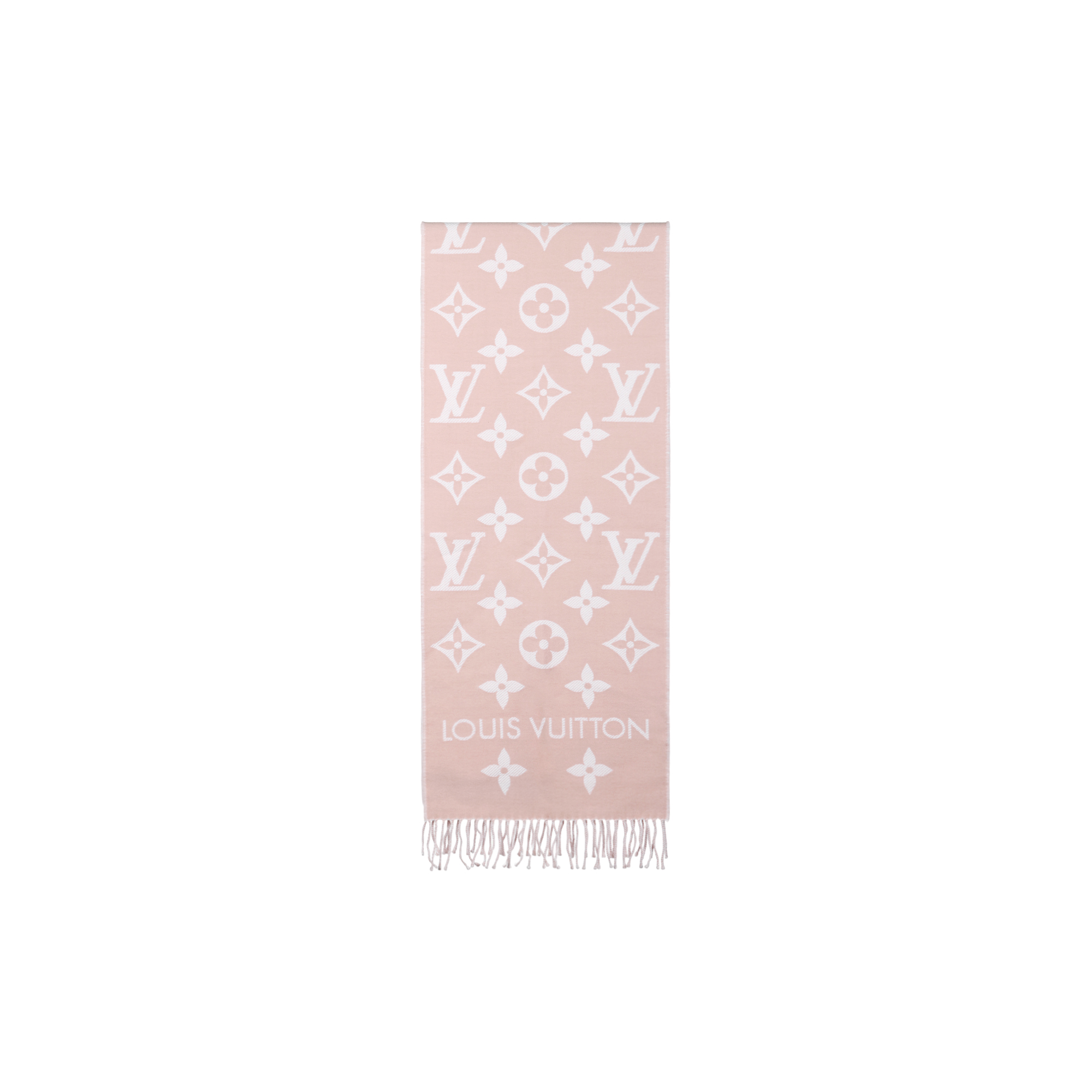 Женский шарф Louis Vuitton ESSENTIAL (розово-белый)