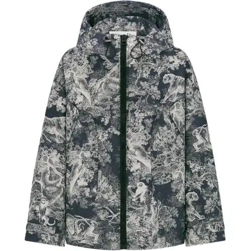 DIOR Jackets Women's Black Hooded Moderate Other