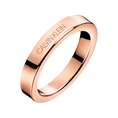 CALVIN KLEIN Titanium Steel Rings Unisex Rose Gold