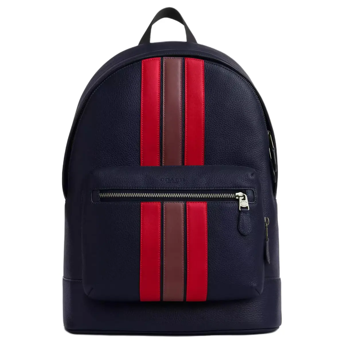COACH West Calfskin Backpacks Large Men's Stripes Black