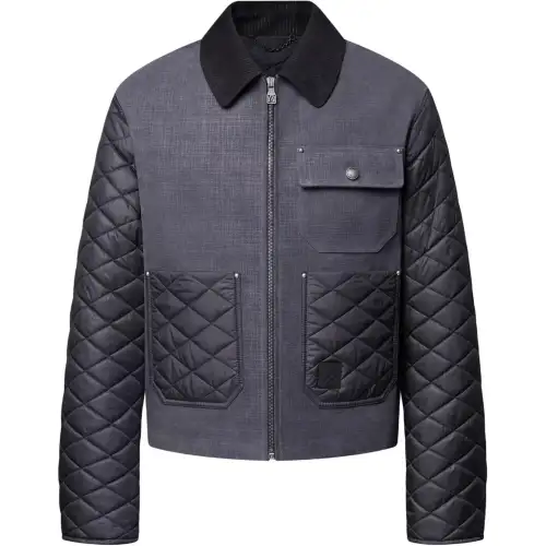 LOUIS VUITTON Mix Leather Workwear Blouson