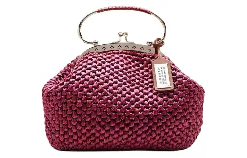 Maison Margiela Viscose With Cow Leather Shoulder Bag, Crossbody Bag, Handbag Large Women's Fuchsia