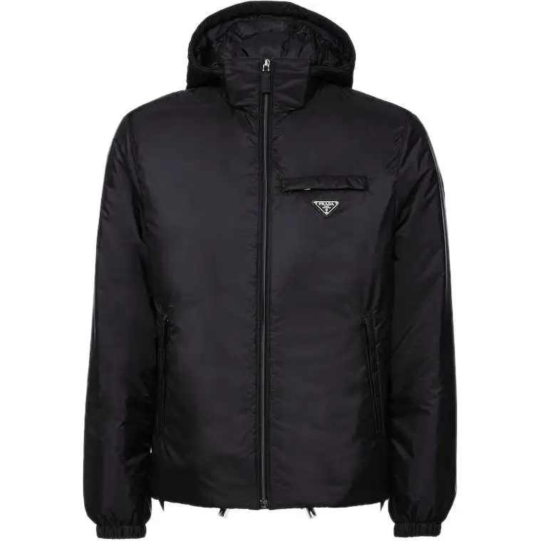 PRADA Logo Plaque Padded Jacket