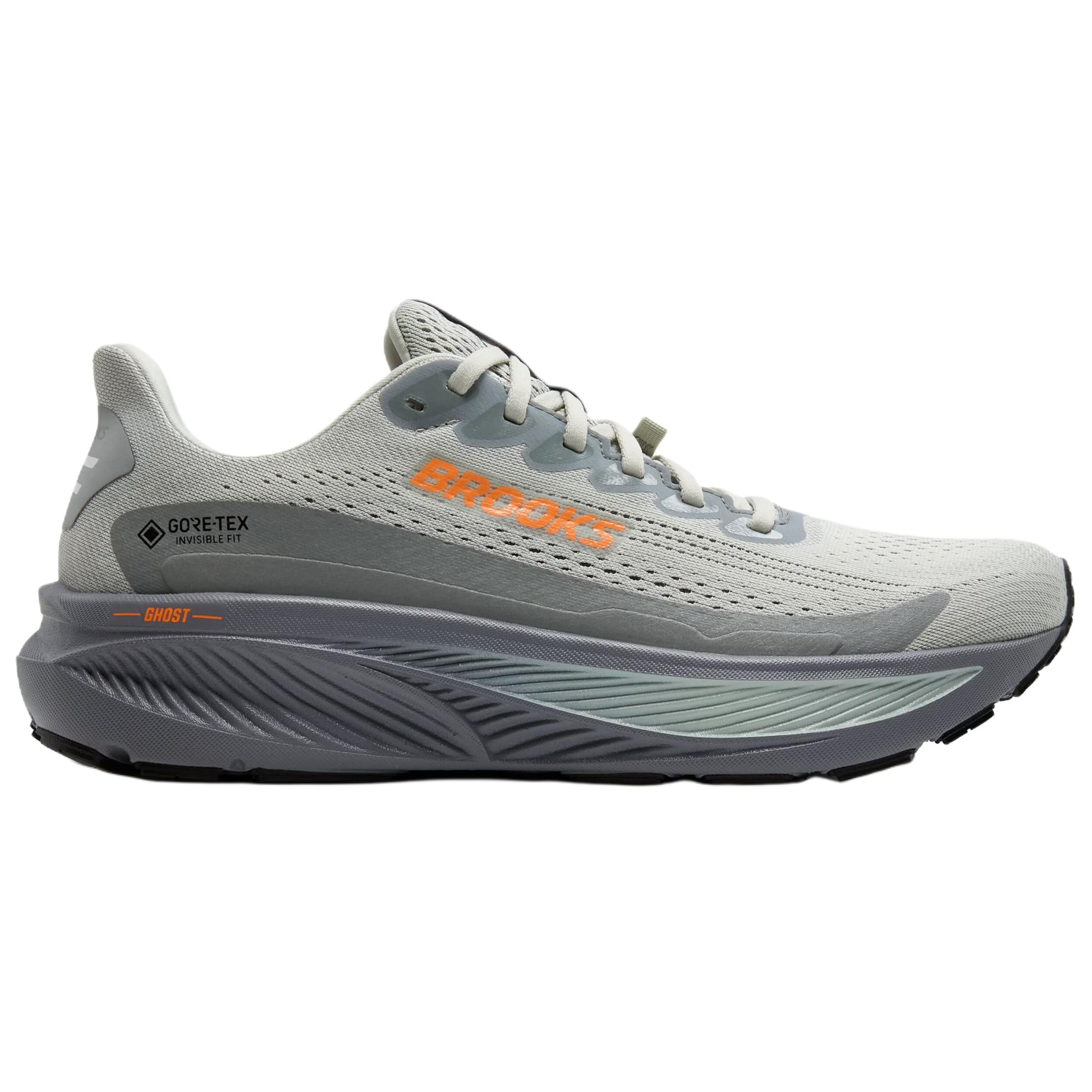 Brooks Ghost 17 Waterproof Running Shoes Men’s Gray Orange
