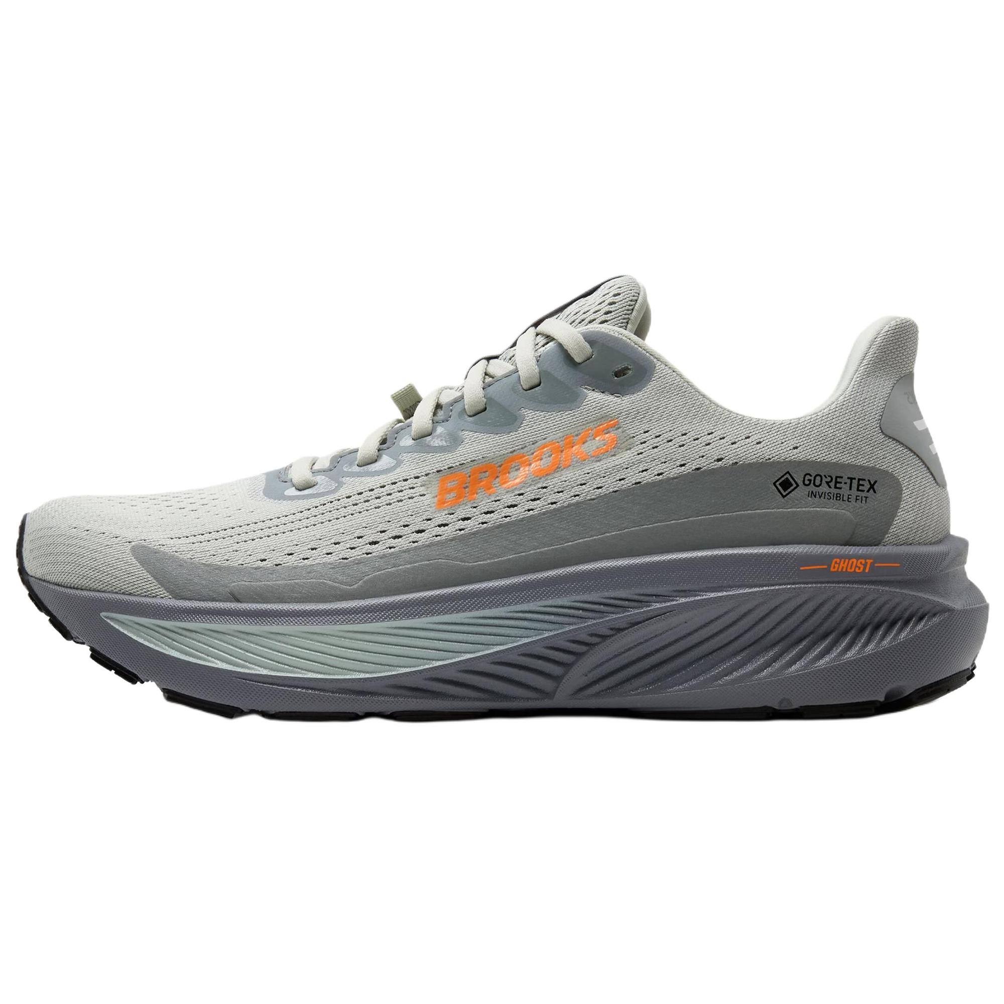 Brooks Ghost 17 Waterproof Running Shoes Men’s Gray Orange
