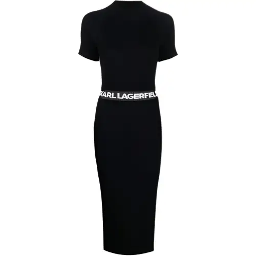 【Previous Season】logo-waist knitted dress