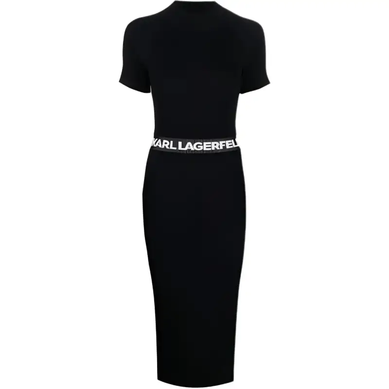 【Previous Season】logo-waist knitted dress