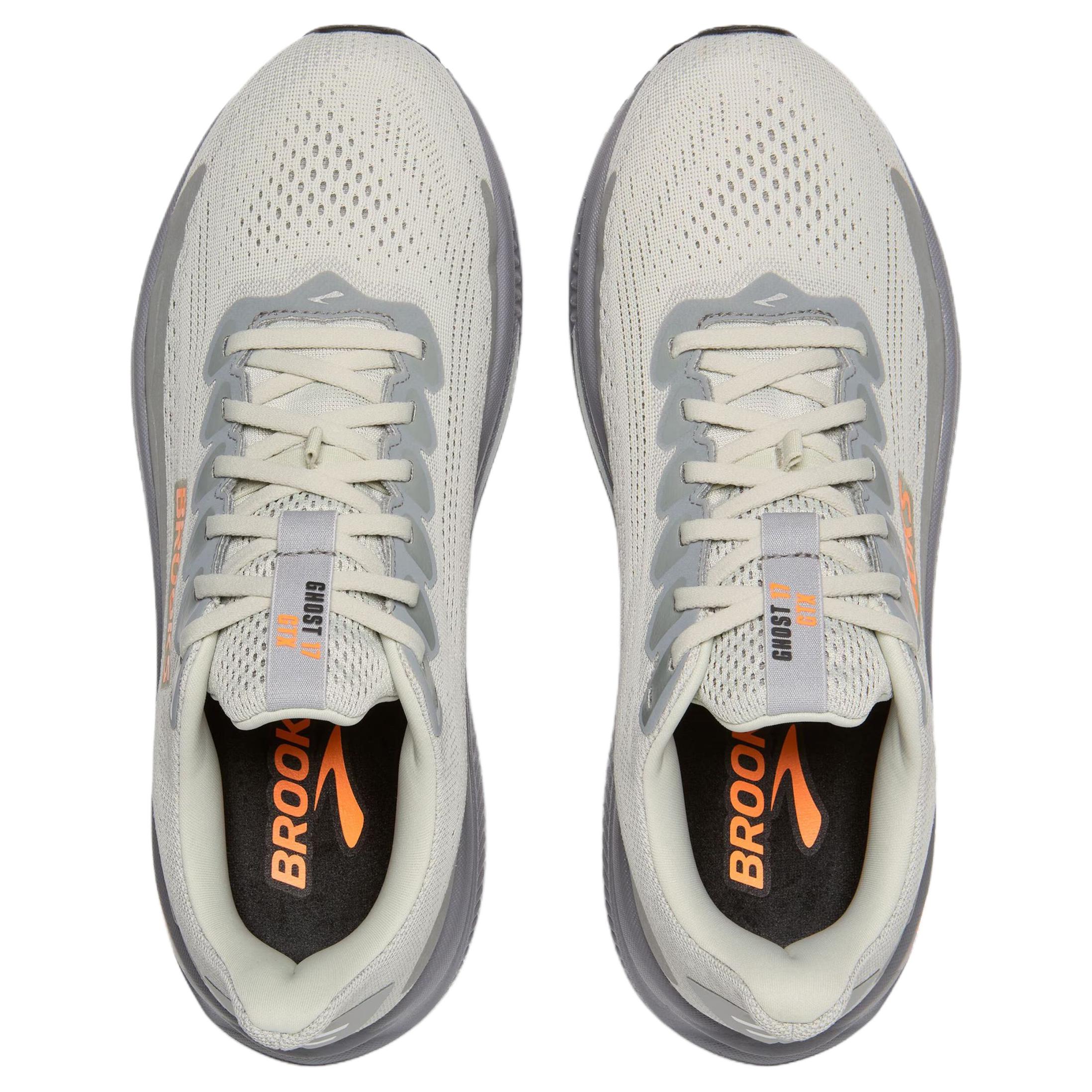 Brooks Ghost 17 Waterproof Running Shoes Men’s Gray Orange