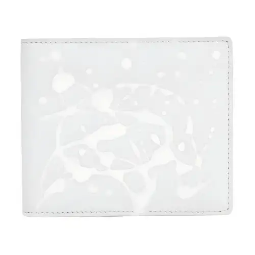 Maison Margiela Minimalist Fashion Leather With Cotton Wallet Men's White