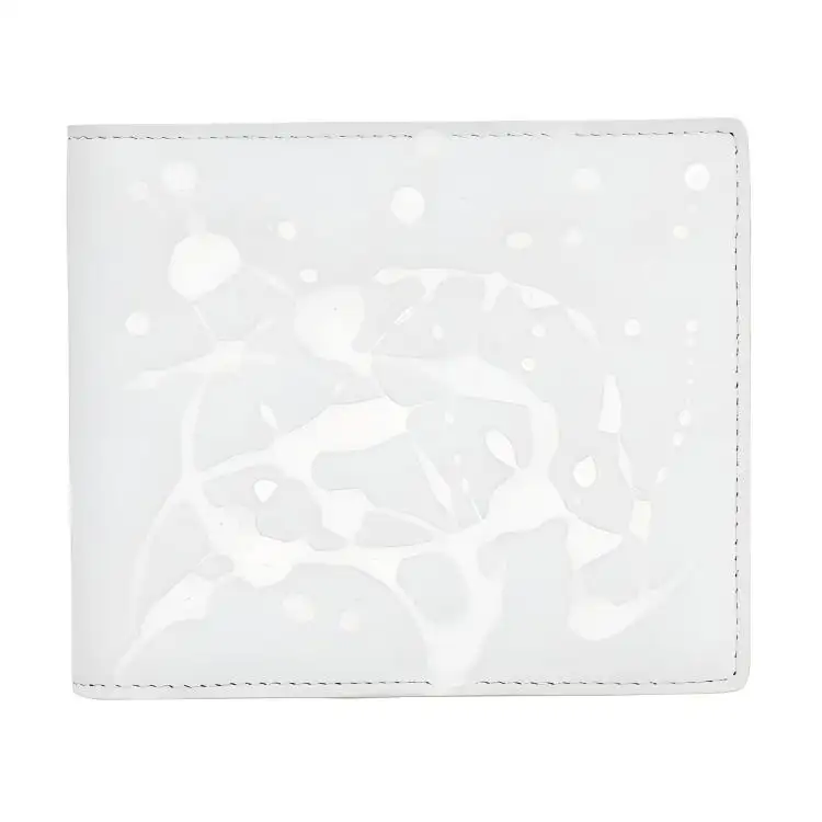 Maison Margiela Minimalist Fashion Leather With Cotton Wallet Men's White