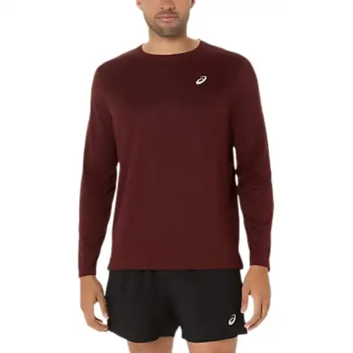 ASICS T Shirts Men's Red Crew Neck