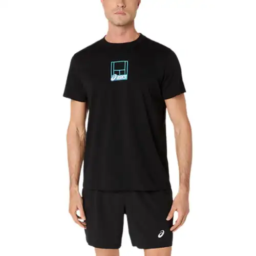 ASICS T Shirts Men's Black Crew Neck