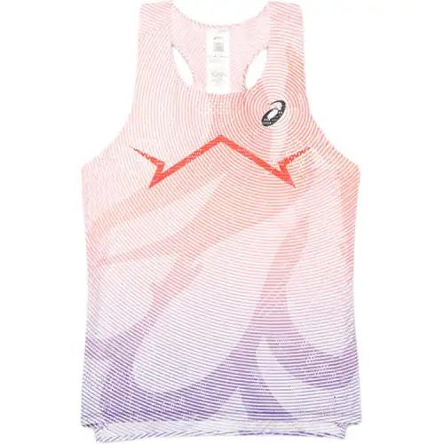 ASICS Tank Tops Men's Shimmery Red U Neck Moderate Other