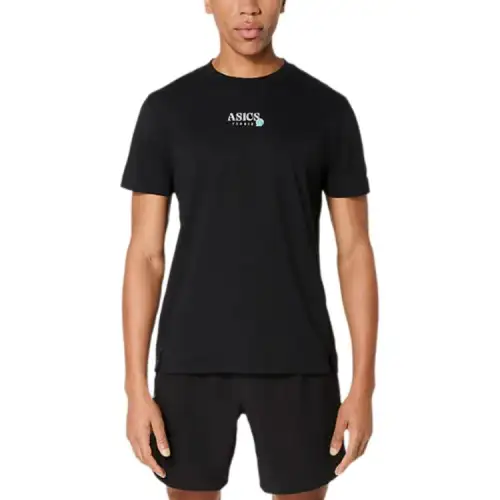 ASICS T Shirts Men's Black Crew Neck