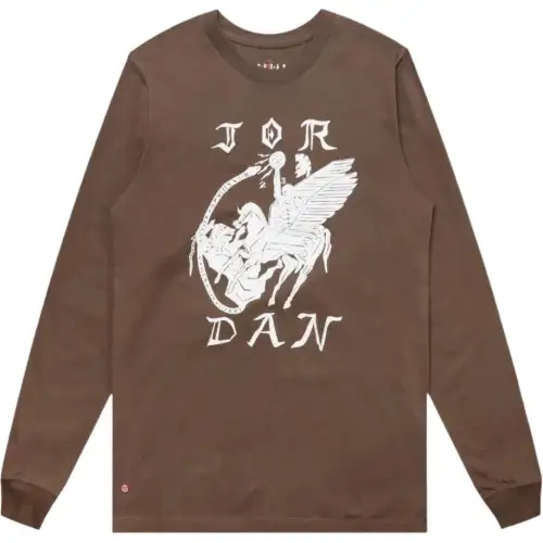 Jordan Apparel T Shirts Men's Brown Crew Neck