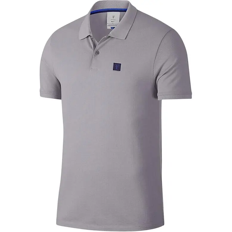 Nike Polo Shirts Men's Gray Polo Collar Moderate