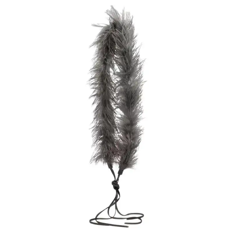 PRADA Crane Feather Shoulder Strap Bag Strap Women's Gray