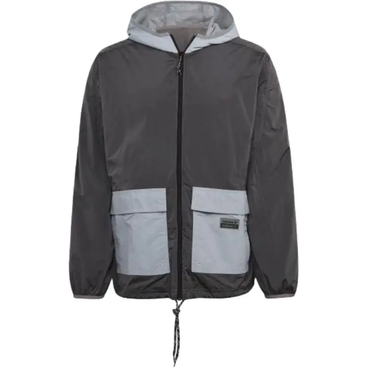 Adidas Jackets Men's Gray Hooded Moderate Workwear