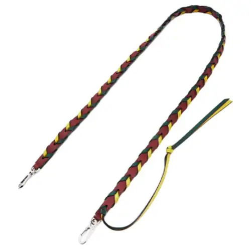 LOEWE Cow Leather Bag Straps Women's Charcoal Red/Yellow