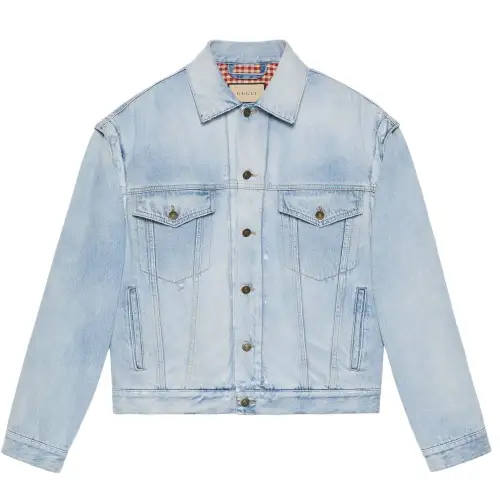 GUCCI Denim Jacket Men's Light Blue