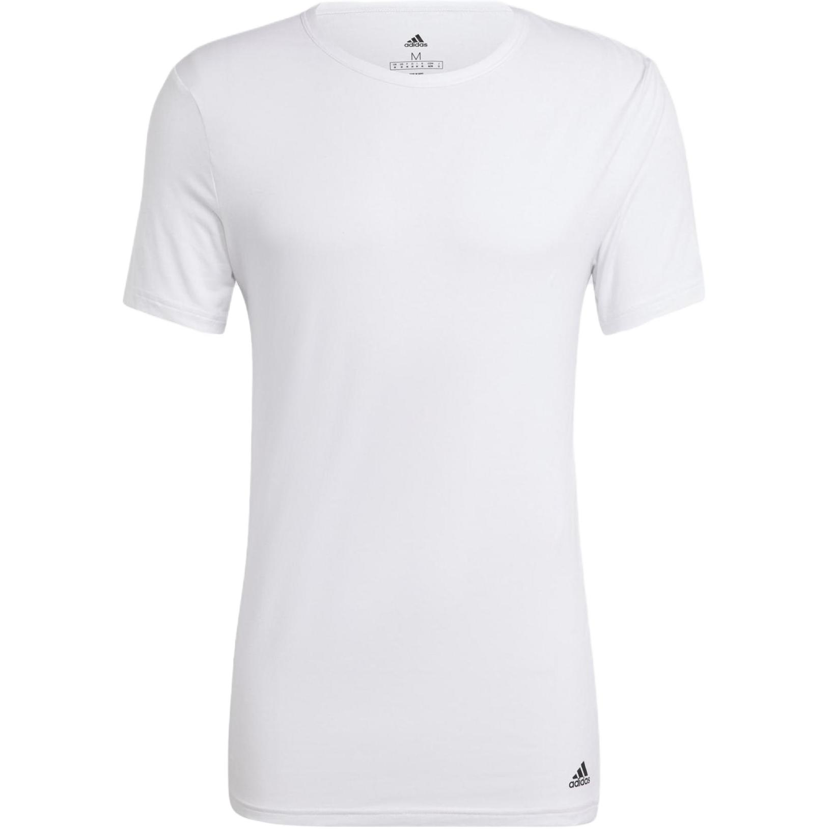 Adidas ACTIVE FLEX COTTON CREWNECK SHIRT UNDERWEAR T Shirt Men's White