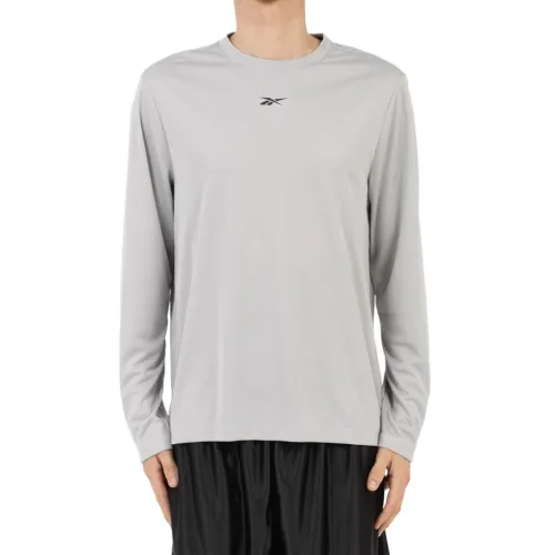 Reebok T Shirts Men's Gray Crew Neck Moderate