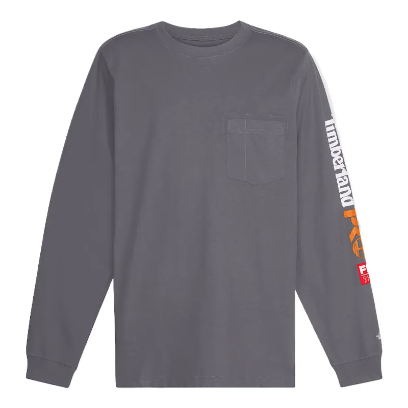 Timberland PRO T Shirts Men's Gray Crew Neck Moderate Straight Fit