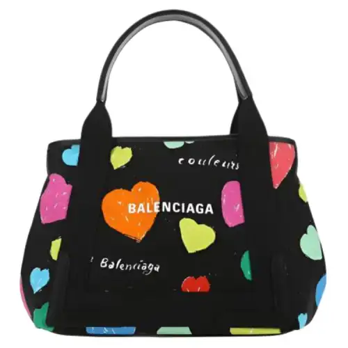 Balenciaga Print Nylon Handbag Regular Women's Multicolor