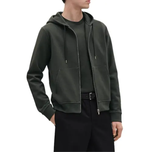 HERMES Sweatshirts Men's Dark Green Hooded Moderate