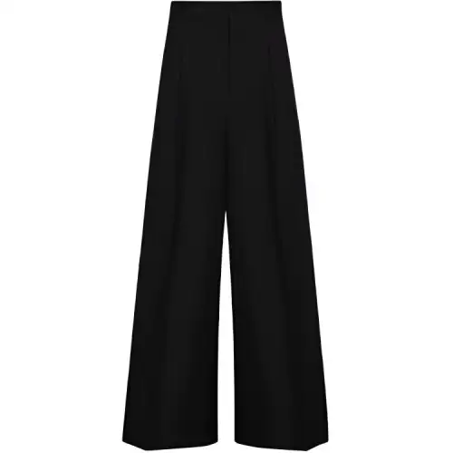 LOEWE Casual Pants Women's Black Moderate Wide Leg Pants