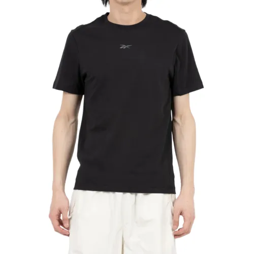 Reebok T Shirts Men's Black Crew Neck Moderate