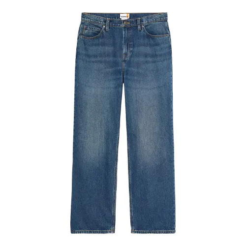 Timberland Jeans Men's Blue Moderate Straight Fit Pants