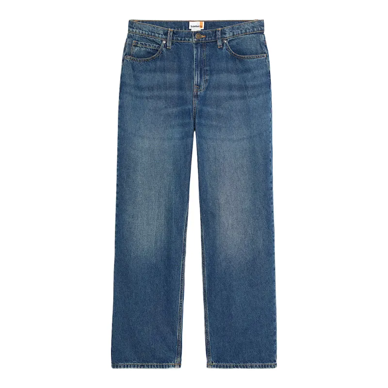 Timberland Jeans Men's Blue Moderate Straight Fit Pants