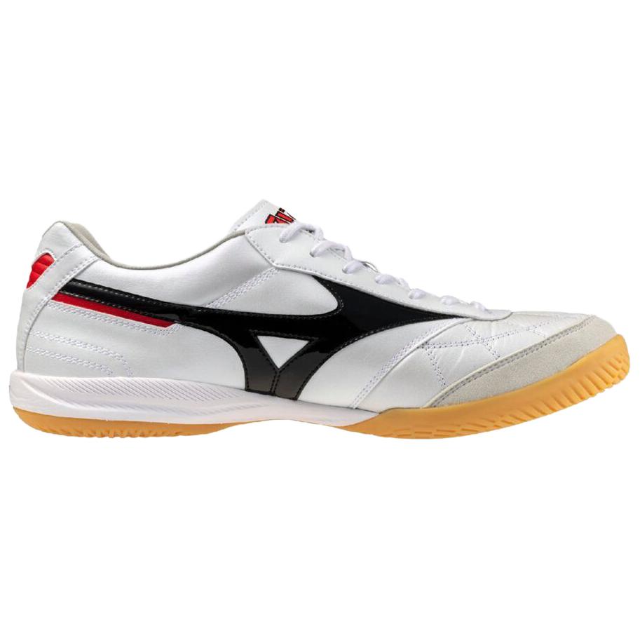 Mizuno MORELIA SALA Abrasion Resistant Lightweight Wear resistant And Lightweight Soccer Shoes Unisex White Black