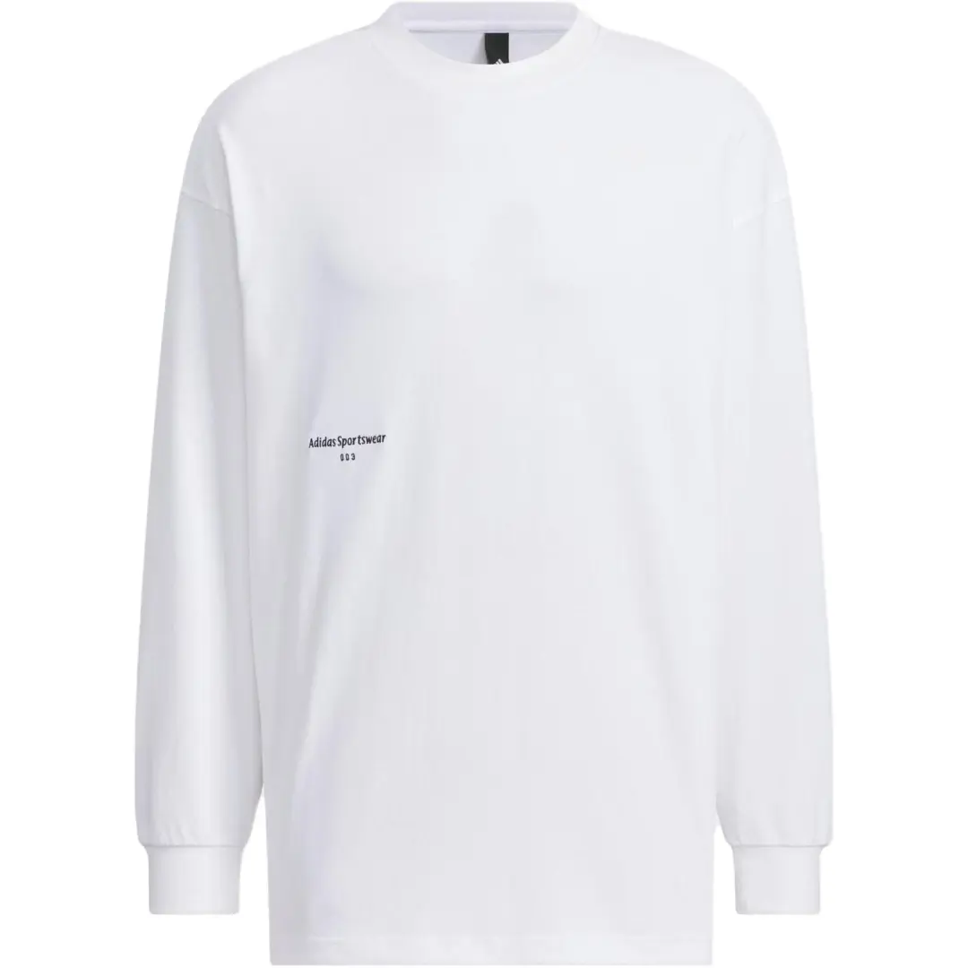 Adidas T Shirts Men's White Crew Neck Moderate Straight Fit