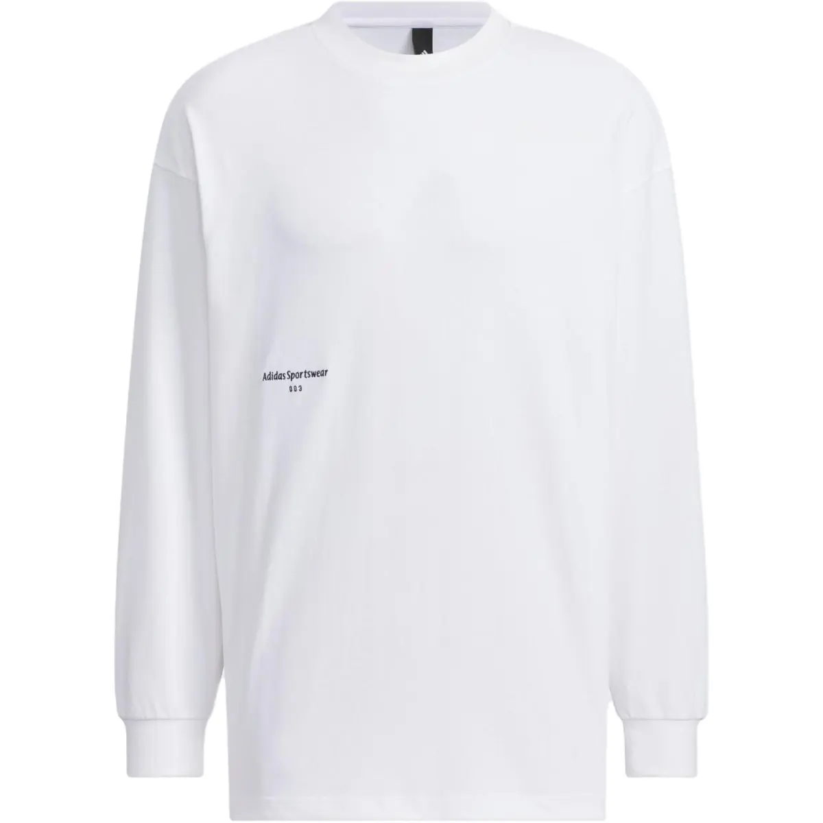 Adidas T-Shirts Men's White Crew Neck Moderate Straight Fit