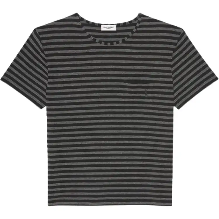 SAINT LAURENT T Shirts Women's Black Crew Neck Moderate Straight Fit