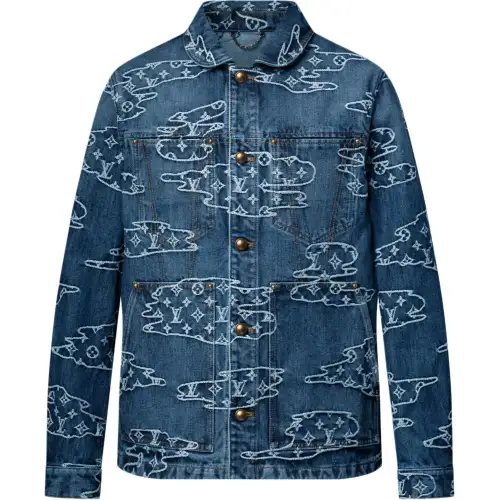 Louis Vuitton 2010s monogram denim jacket