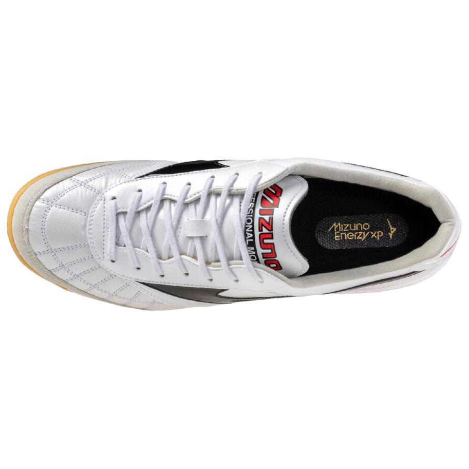 Mizuno MORELIA SALA Abrasion Resistant Lightweight Wear resistant And Lightweight Soccer Shoes Unisex White Black