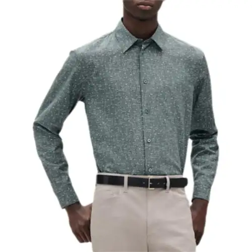 HERMES Shirts Men's Bronze Lapel Moderate