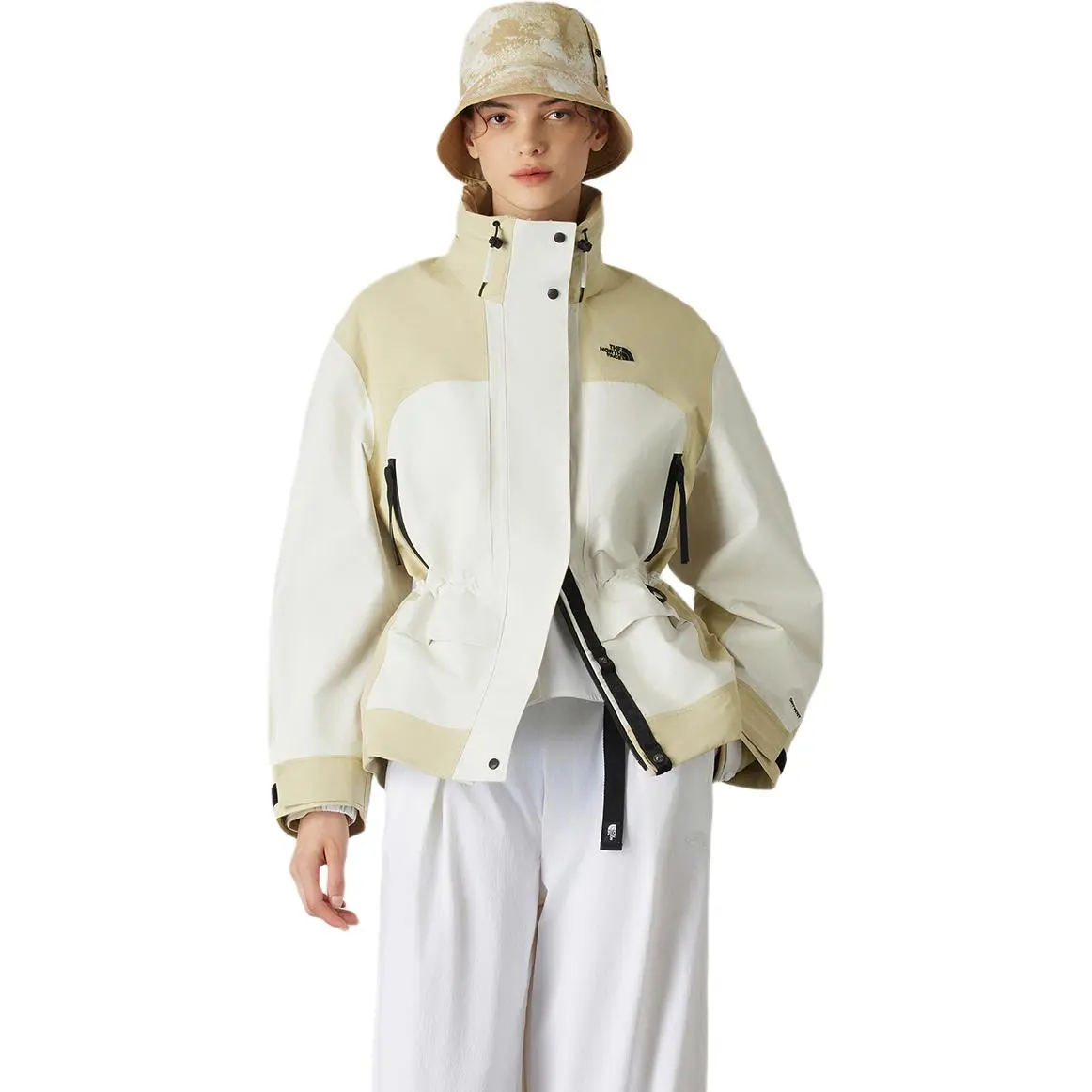 THE NORTH FACE Urban Exploration Waterproof And Windproof Windbreaker Jacket Women's Dune White/TIU