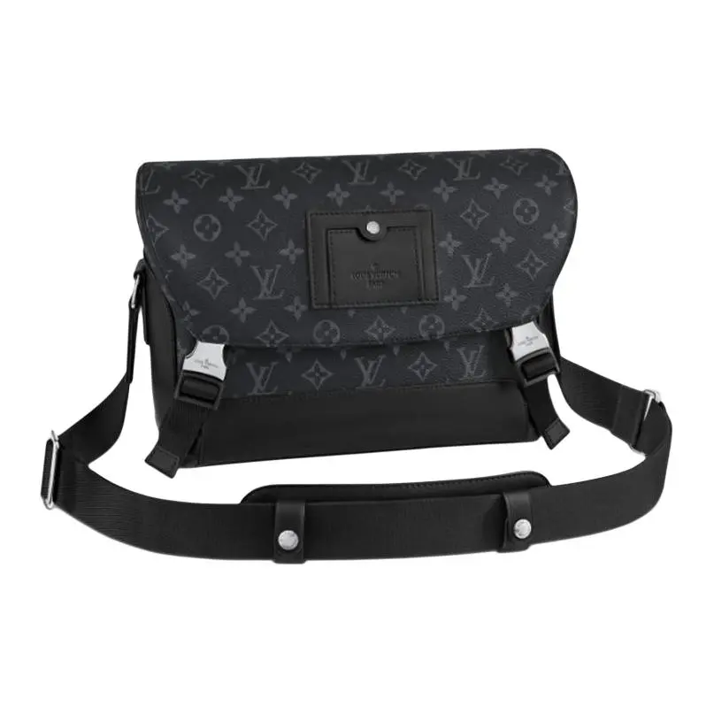 LOUIS VUITTON VOYAGER Coated Canvas Messenger Bag, Shoulder Bag, Crossbody Bag Small Men's Black