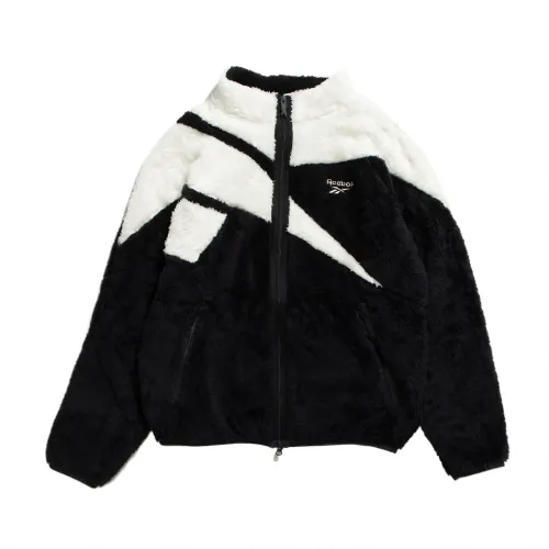 Reebok Velvet Jackets Men's Black Stand Collar Moderate