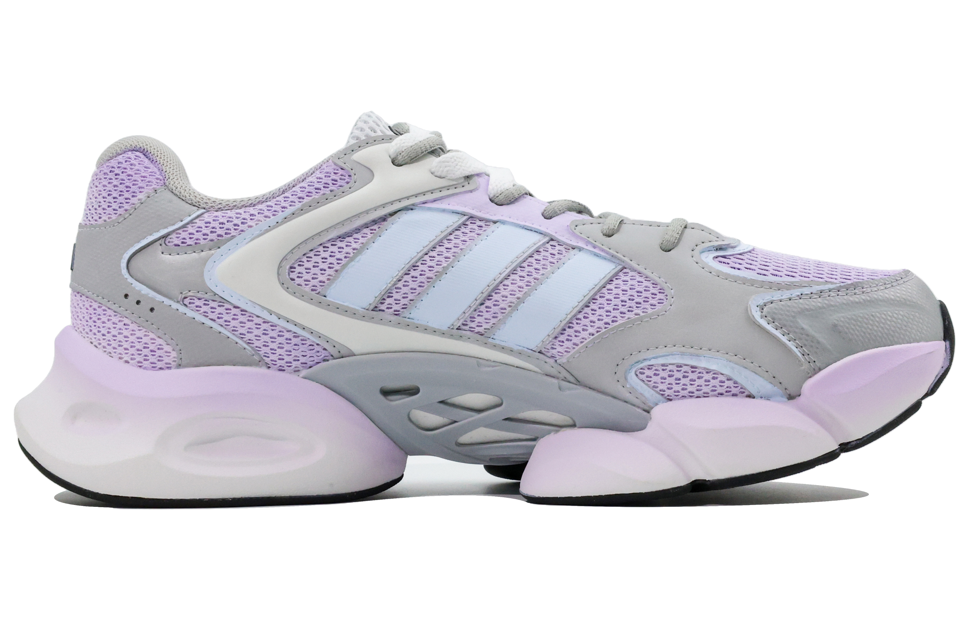 Adidas MEGASTRIDE Abrasion Resistant Low top Running Shoes Unisex Gray Blue Purple