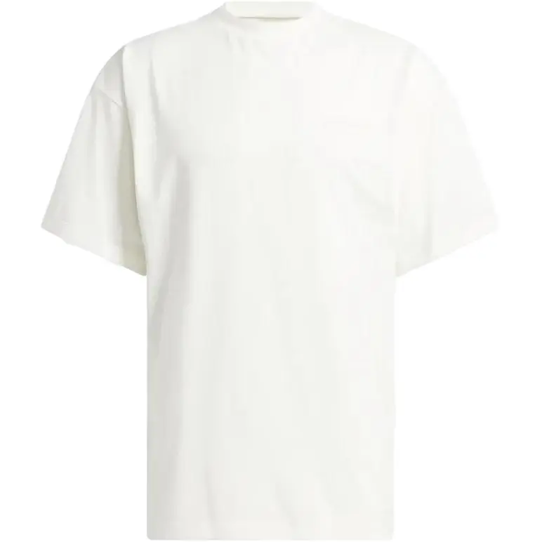 Adidas T-Shirts Men's White Crew Neck Moderate Straight Fit