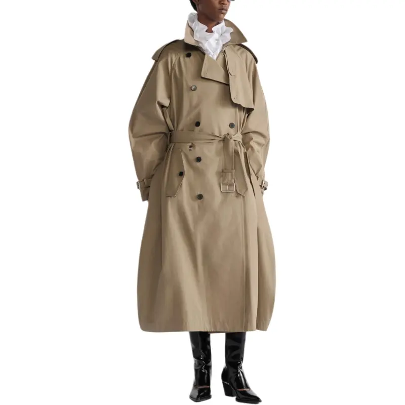 DIOR Trench Coats Women's Khaki Lapel Moderate Other