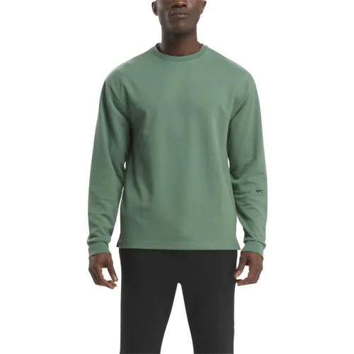 Reebok T Shirts Men's Dark Green Crew Neck Moderate