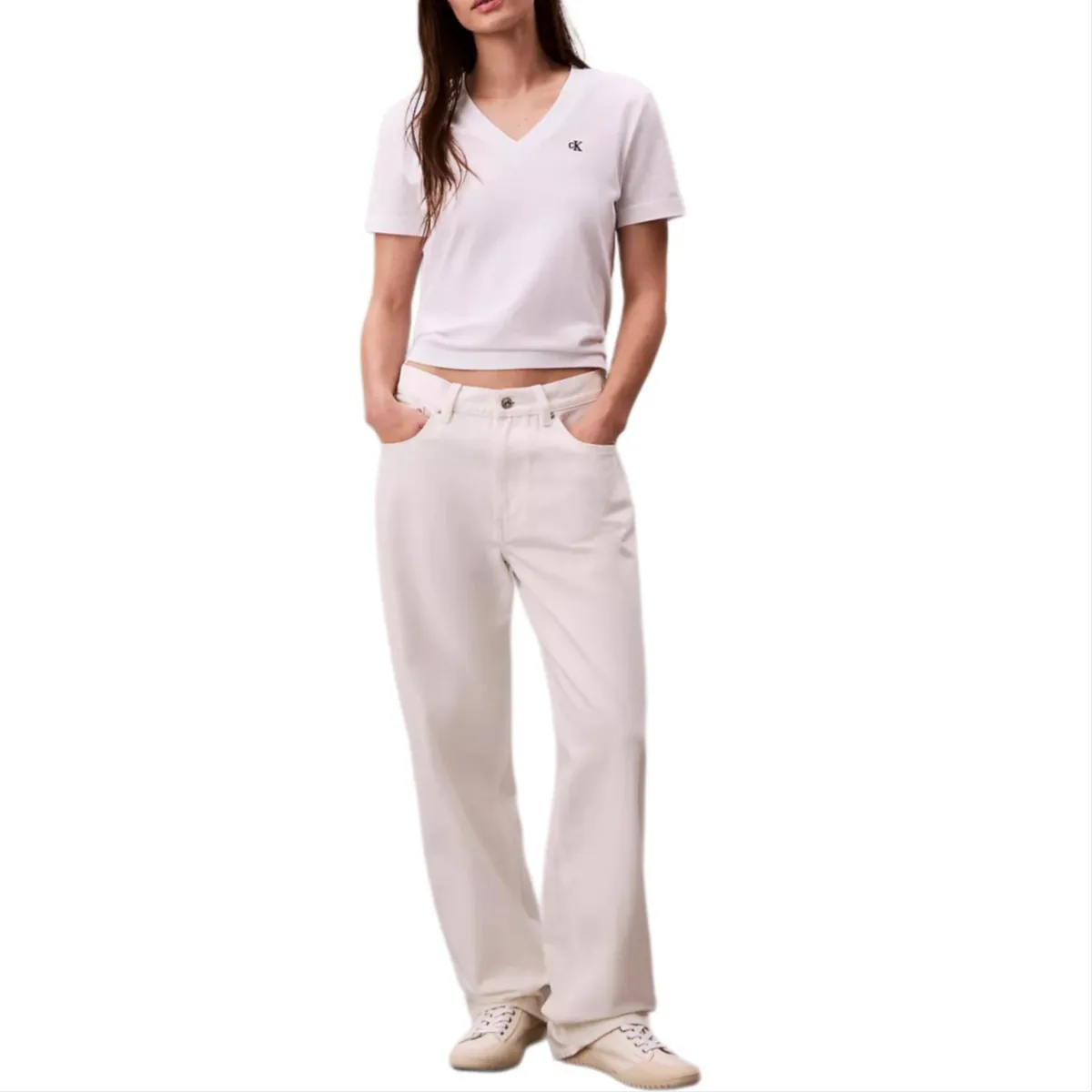 Calvin Klein T-Shirts Women's Bright White Crew Neck