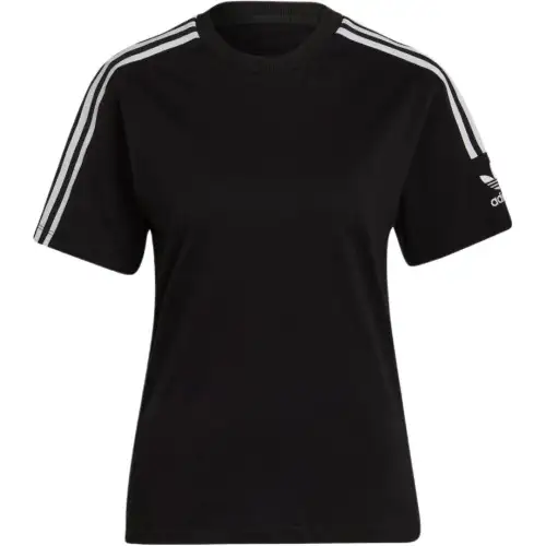Adidas Originals T Shirts Women's Black Crew Neck Moderate Straight Fit